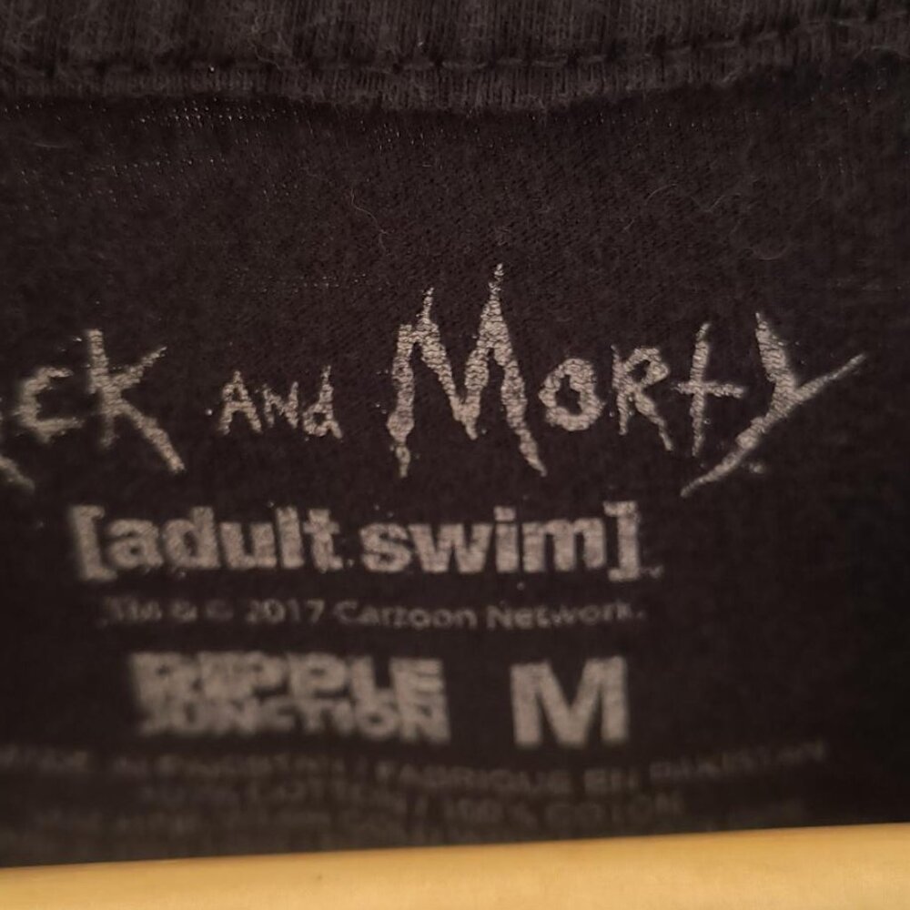 Rick and Morty Portal Graphic T-Shirt Black Size M Adult Swim Cartoon Tee - Picture 4 of 9